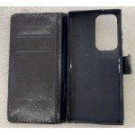 For Samsung Galaxy S23 Flip Black Book Case Cover - S23, S23 Plus, S23 Ultra